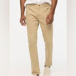 NWT J.Crew Men's 40x32 Flex Straight-Fit Garment Dyed 5-Pocket Pant - Khaki